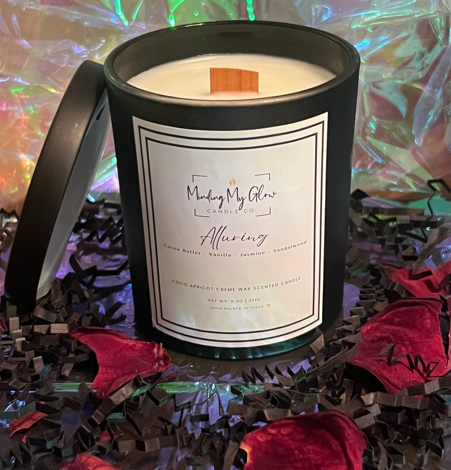 Alluring - 8 oz candle (crackling wood wick) - Signature Collection