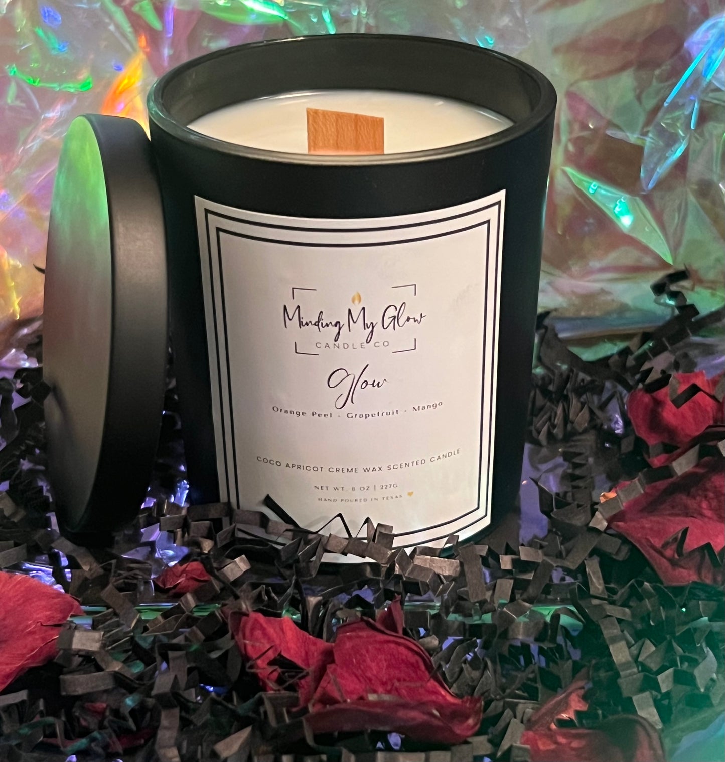 Glow - 8 oz candle (crackling wood wick) - Signature Collection
