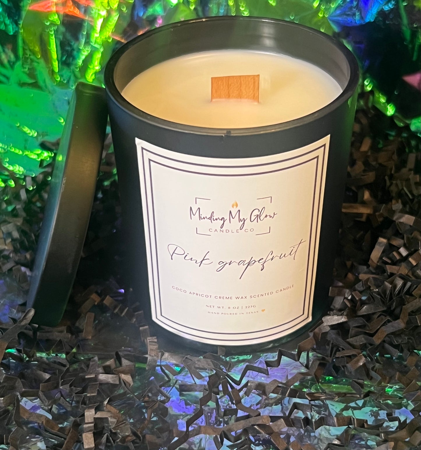 Spring/Summer Collection - Matte Black / 8 oz candle (crackling wood wick)