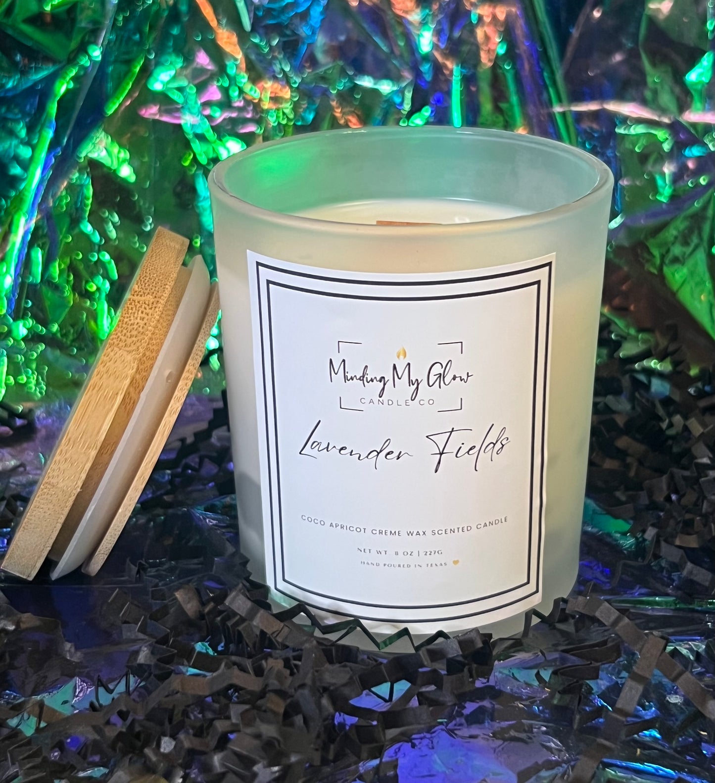 Spring/Summer Collection - Frosted / 8 oz candle (crackling wood wick)